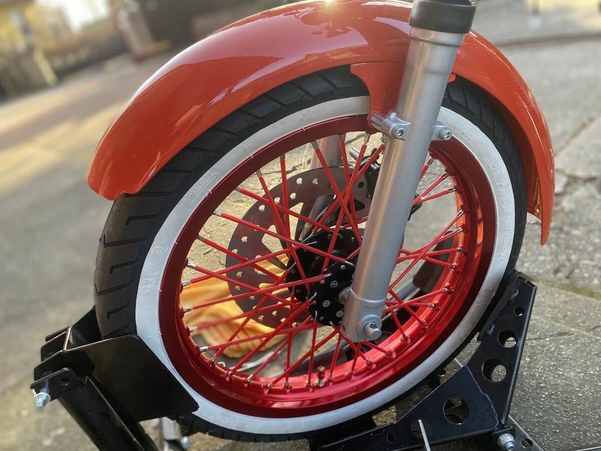 Motorrad Speichen Cover SPX rot 
